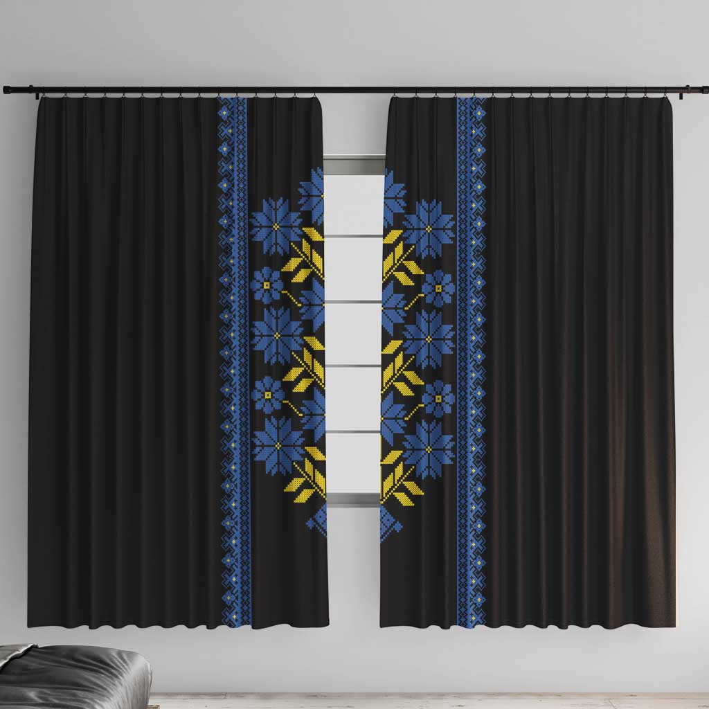 Ukraine Folk Patterns Window Curtain Sporty Style