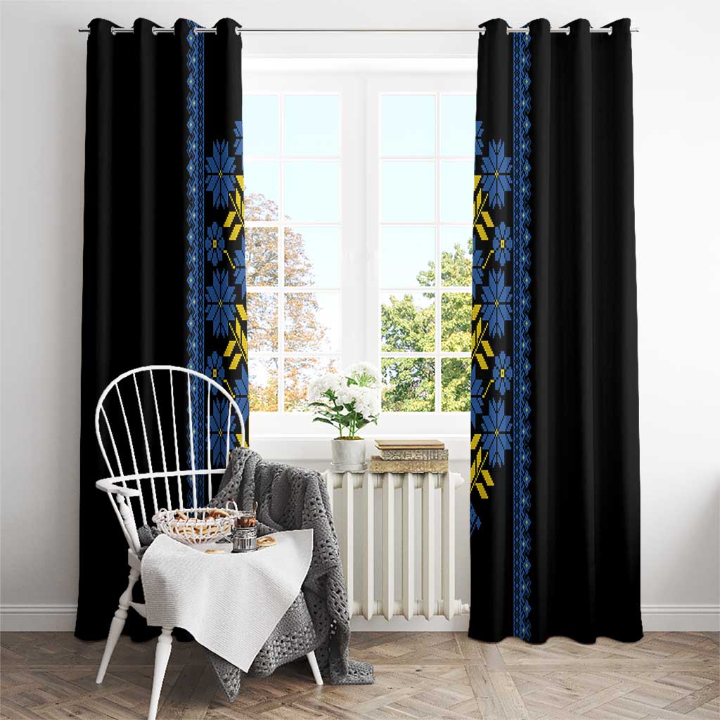 Ukraine Folk Patterns Window Curtain Sporty Style