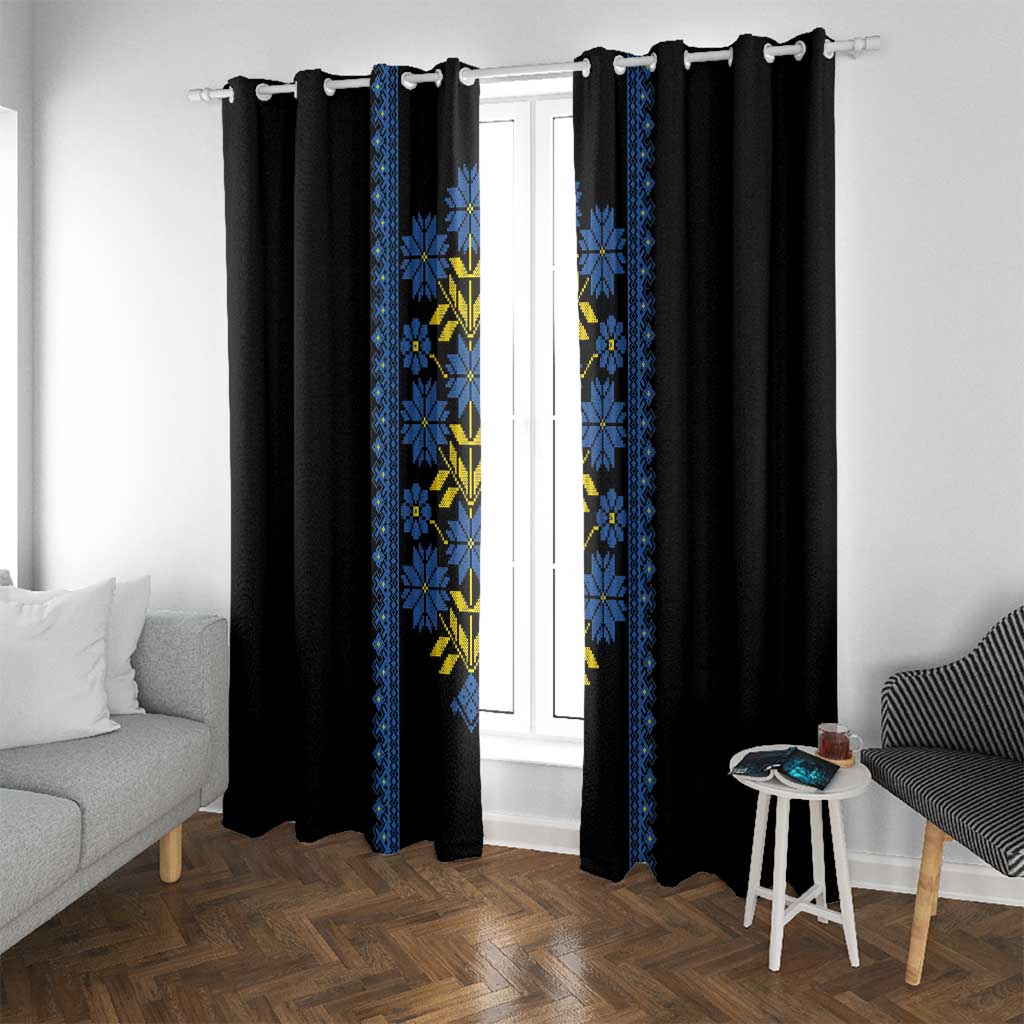 Ukraine Folk Patterns Window Curtain Sporty Style
