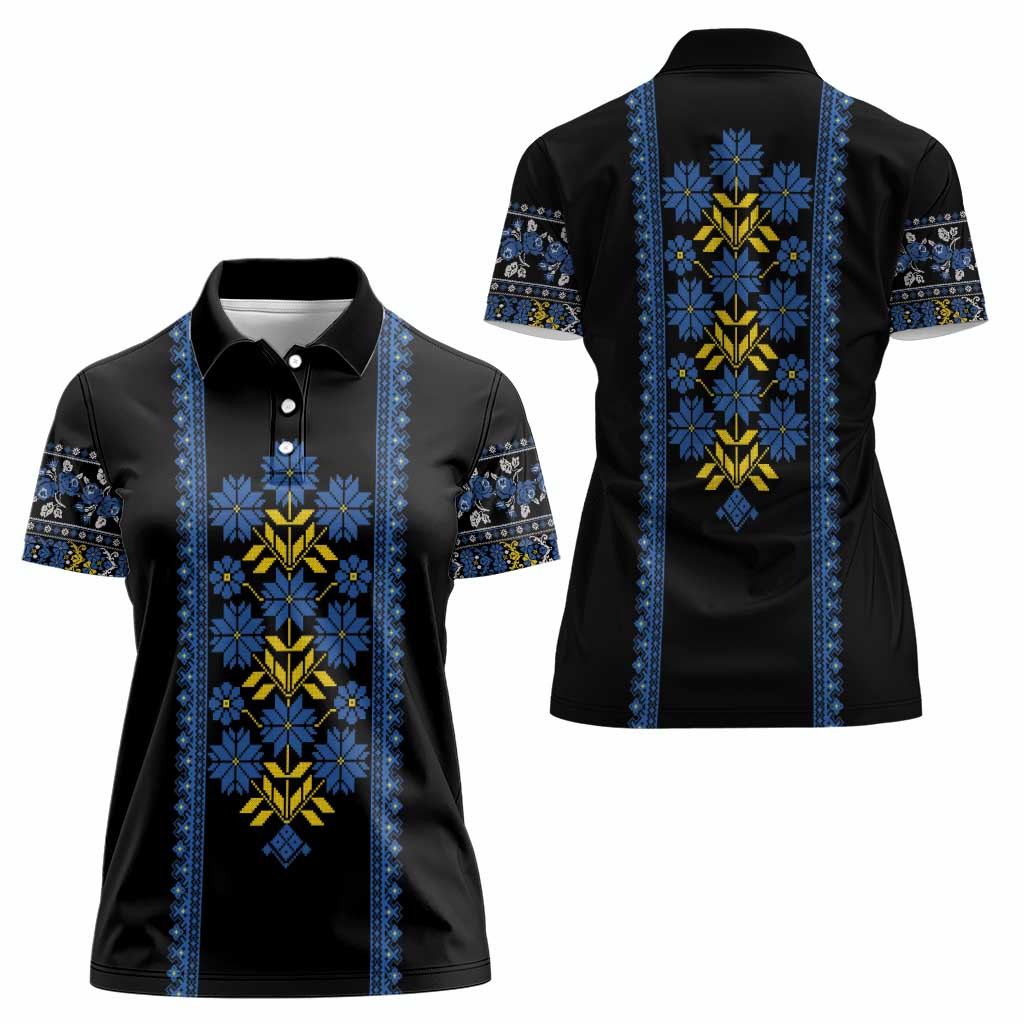Ukraine Folk Patterns Women Polo Shirt Sporty Style