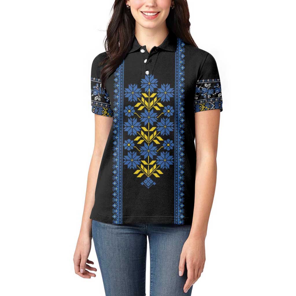 Ukraine Folk Patterns Women Polo Shirt Sporty Style