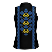 Ukraine Folk Patterns Women Sleeveless Polo Shirt Sporty Style