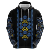 Ukraine Folk Patterns Zip Hoodie Sporty Style