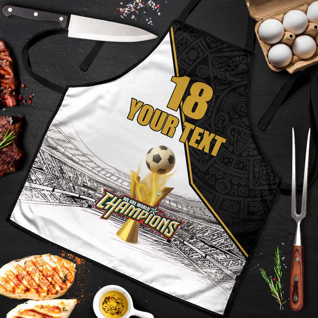Custom Mexico Football Champion Apron Aztec Pattern - Wonder Print Shop