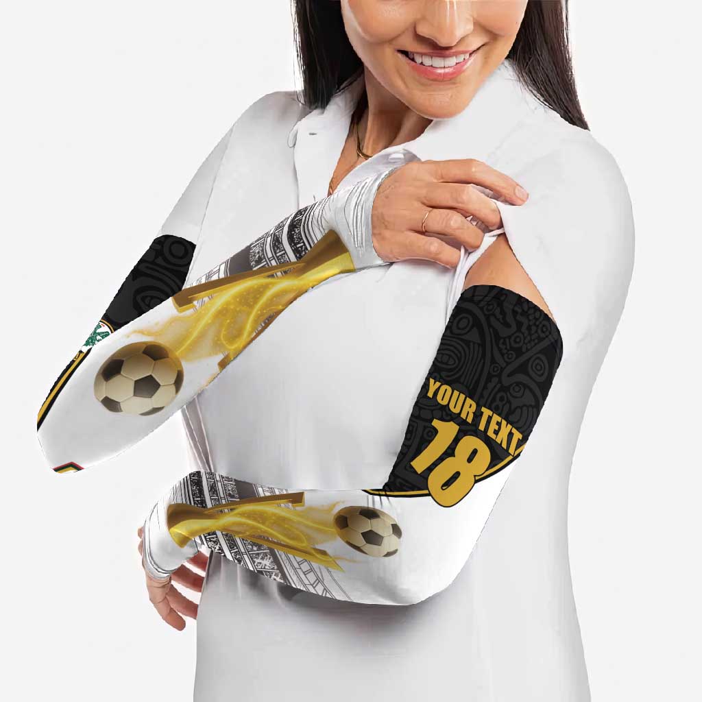 Custom Mexico Football Champion Arm Sleeves Aztec Pattern - Wonder Print Shop