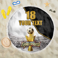 Custom Mexico Football Champion Beach Blanket Aztec Pattern - Wonder Print Shop