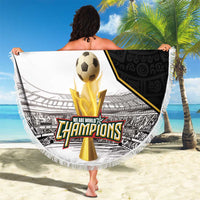 Custom Mexico Football Champion Beach Blanket Aztec Pattern - Wonder Print Shop