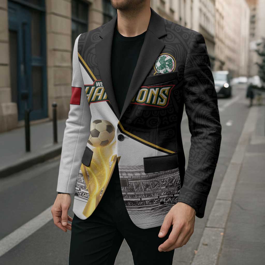 Custom Mexico Football Champion Blazer Aztec Pattern - Wonder Print Shop