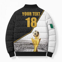 Custom Mexico Football Champion Bomber Puffer Jacket Aztec Pattern - Wonder Print Shop