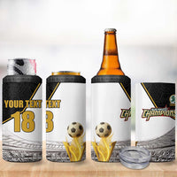 Custom Mexico Football Champion 4 in 1 Can Cooler Tumbler Aztec Pattern - Wonder Print Shop