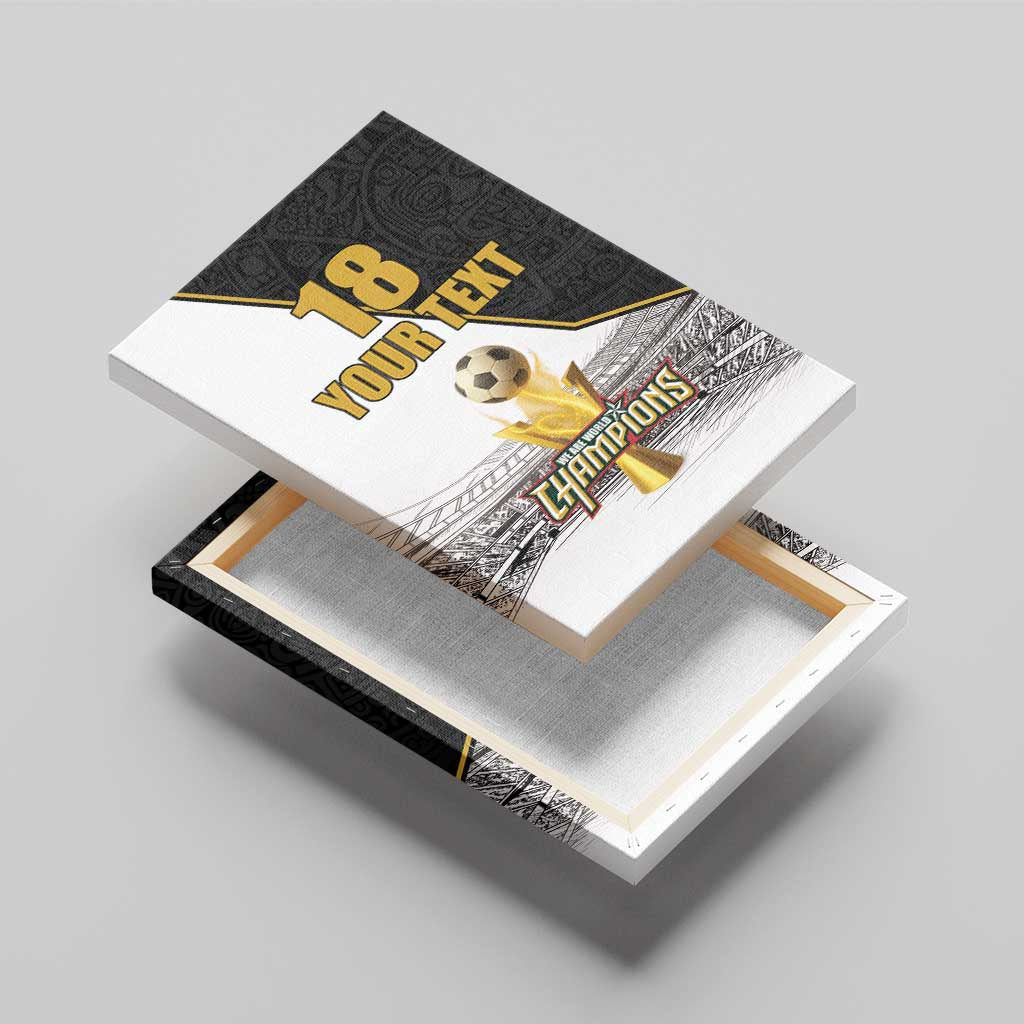 Custom Mexico Football Champion Canvas Wall Art Aztec Pattern - Wonder Print Shop