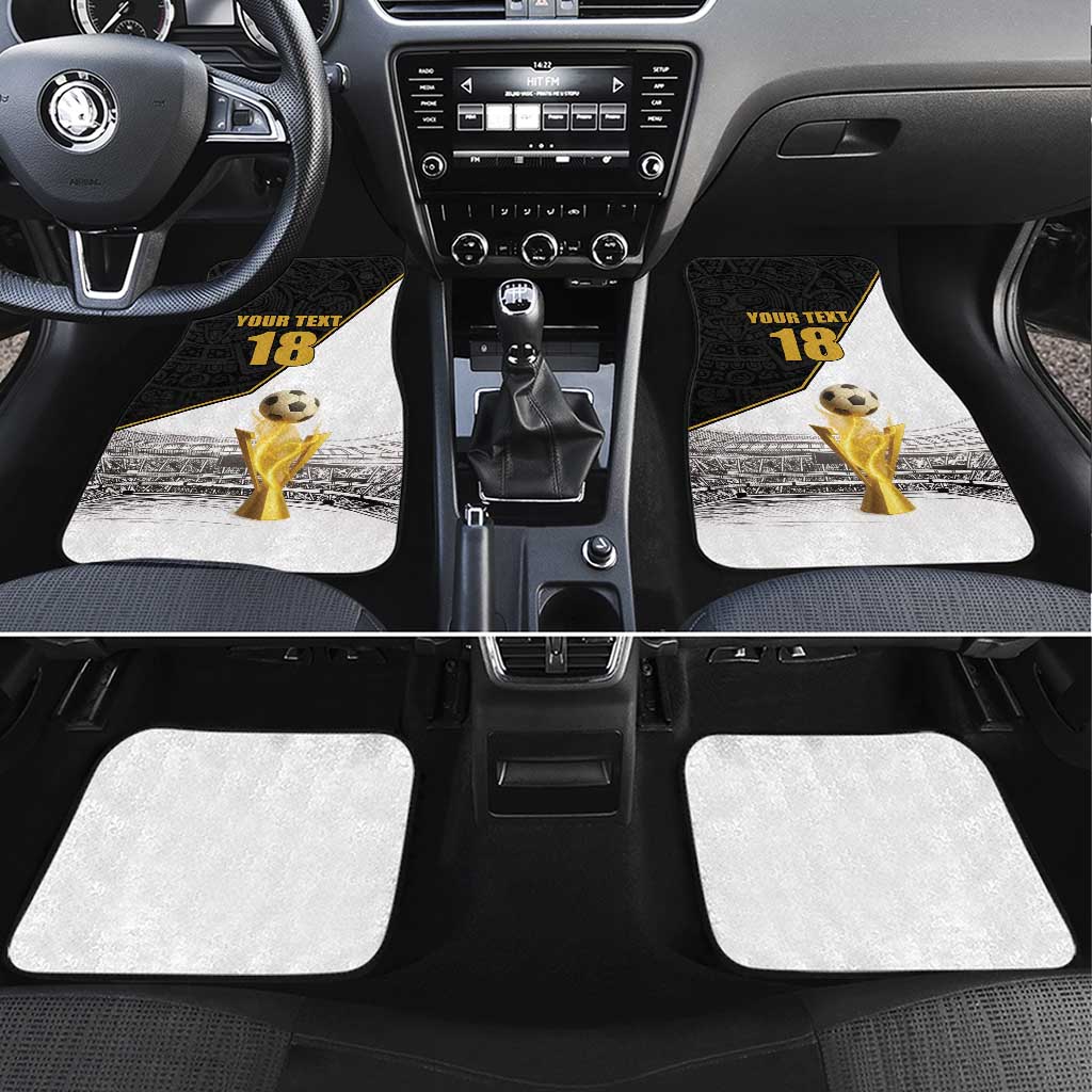 Custom Mexico Football Champion Car Mats Aztec Pattern - Wonder Print Shop