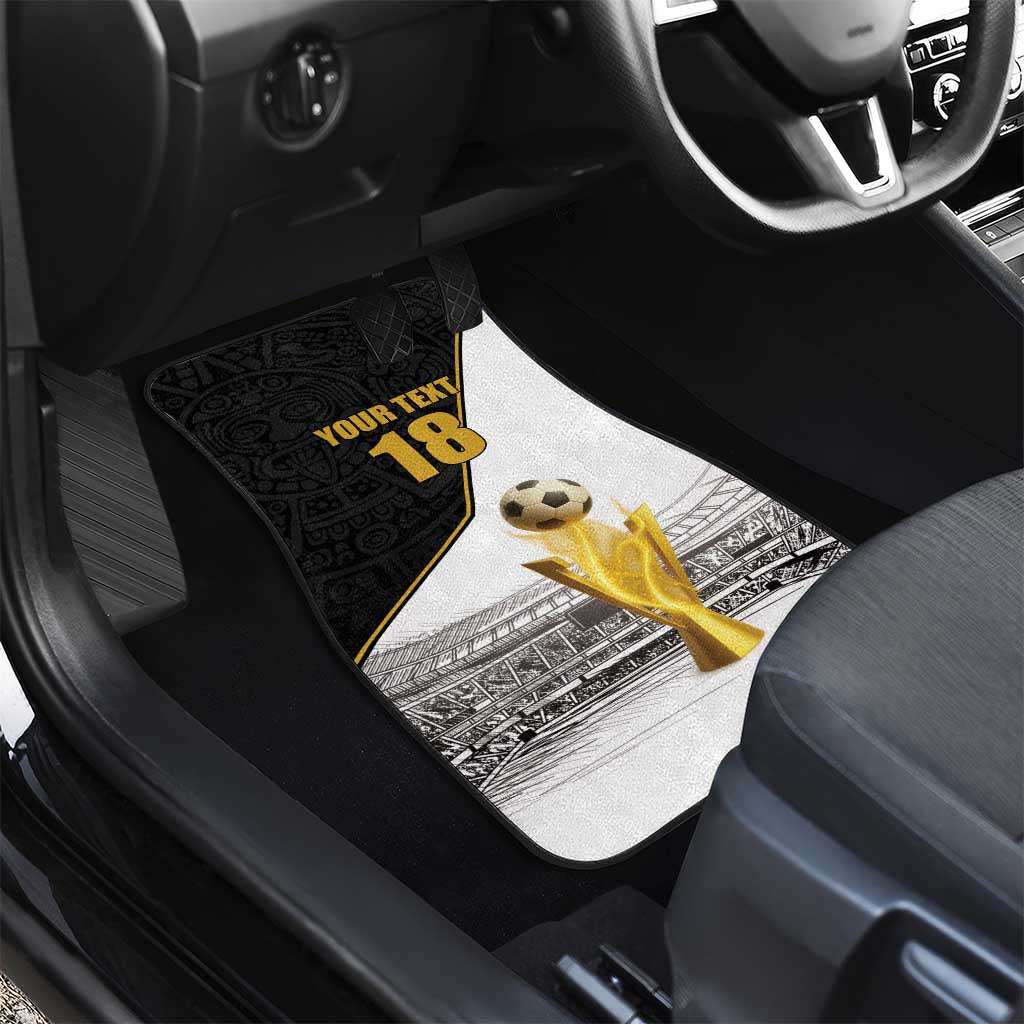 Custom Mexico Football Champion Car Mats Aztec Pattern - Wonder Print Shop