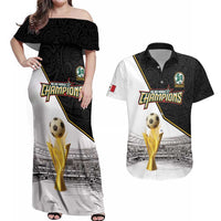 Custom Mexico Football Champion Couples Matching Off Shoulder Maxi Dress and Hawaiian Shirt Aztec Pattern - Wonder Print Shop