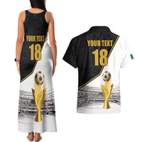 Custom Mexico Football Champion Couples Matching Tank Maxi Dress and Hawaiian Shirt Aztec Pattern - Wonder Print Shop