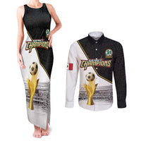 Custom Mexico Football Champion Couples Matching Tank Maxi Dress and Long Sleeve Button Shirt Aztec Pattern - Wonder Print Shop