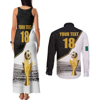Custom Mexico Football Champion Couples Matching Tank Maxi Dress and Long Sleeve Button Shirt Aztec Pattern - Wonder Print Shop