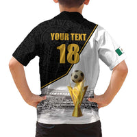 Custom Mexico Football Champion Family Matching Long Sleeve Bodycon Dress and Hawaiian Shirt Aztec Pattern - Wonder Print Shop