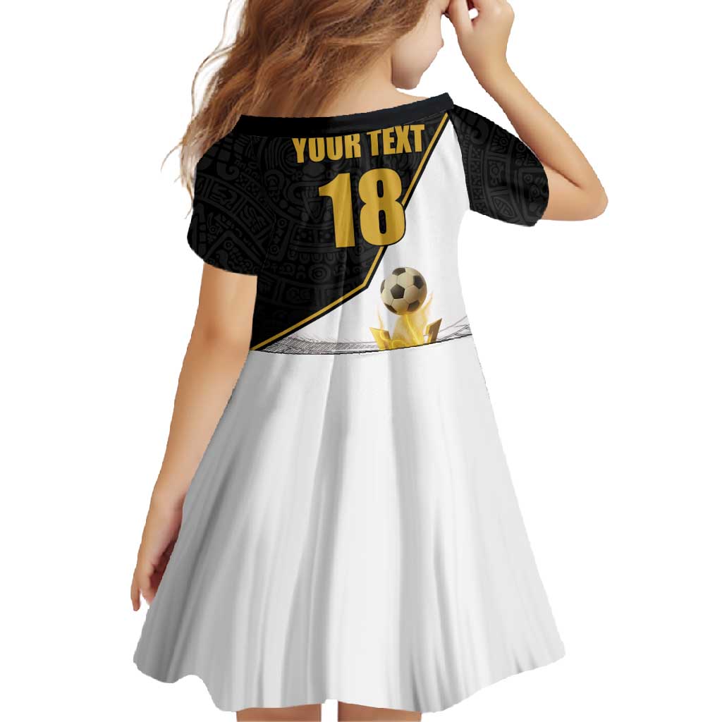 Custom Mexico Football Champion Family Matching Off Shoulder Maxi Dress and Hawaiian Shirt Aztec Pattern - Wonder Print Shop