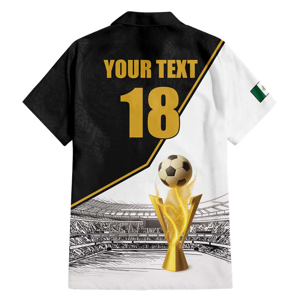 Custom Mexico Football Champion Family Matching Puletasi and Hawaiian Shirt Aztec Pattern - Wonder Print Shop