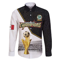 Custom Mexico Football Champion Family Matching Puletasi and Hawaiian Shirt Aztec Pattern - Wonder Print Shop