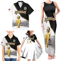 Custom Mexico Football Champion Family Matching Tank Maxi Dress and Hawaiian Shirt Aztec Pattern - Wonder Print Shop
