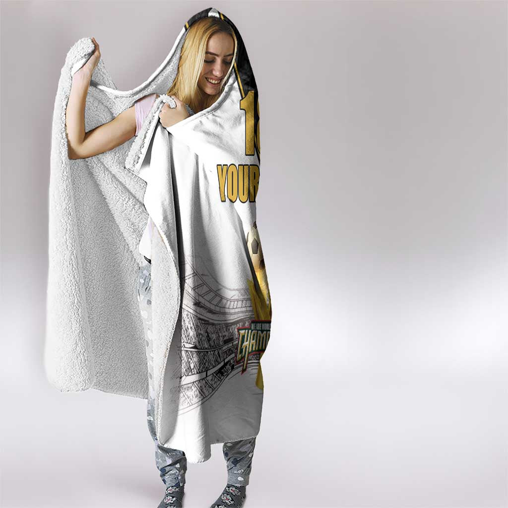 Custom Mexico Football Champion Hooded Blanket Aztec Pattern - Wonder Print Shop