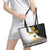 Custom Mexico Football Champion Leather Tote Bag Aztec Pattern - Wonder Print Shop
