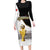 Custom Mexico Football Champion Long Sleeve Bodycon Dress Aztec Pattern - Wonder Print Shop