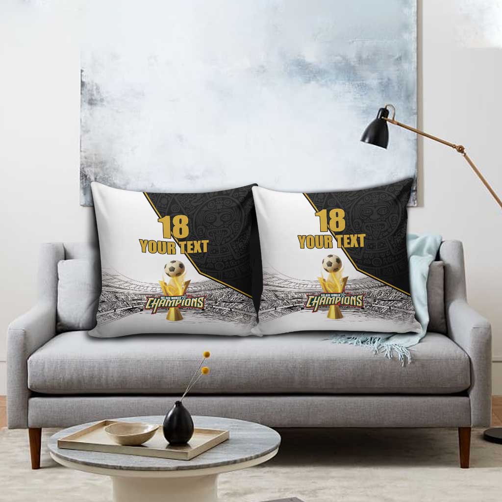 Custom Mexico Football Champion Pillow Cover Aztec Pattern - Wonder Print Shop