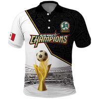 Custom Mexico Football Champion Polo Shirt Aztec Pattern - Wonder Print Shop