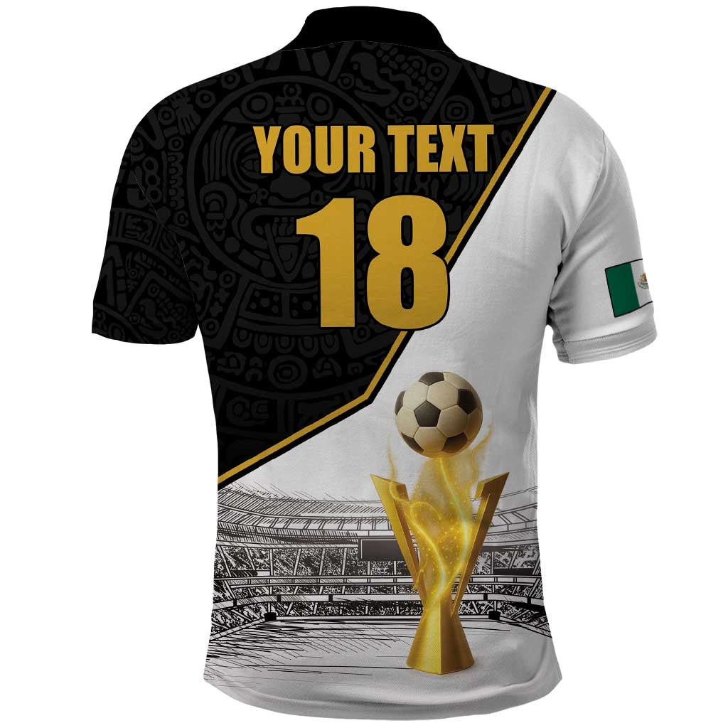 Custom Mexico Football Champion Polo Shirt Aztec Pattern - Wonder Print Shop