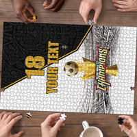 Custom Mexico Football Champion Puzzle Aztec Pattern - Wonder Print Shop