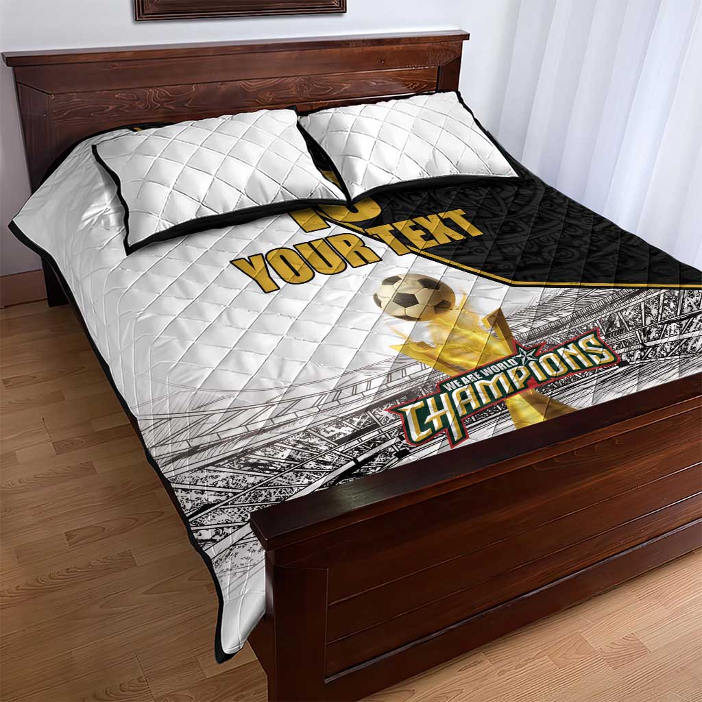 Custom Mexico Football Champion Quilt Bed Set Aztec Pattern - Wonder Print Shop