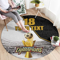 Custom Mexico Football Champion Round Carpet Aztec Pattern - Wonder Print Shop