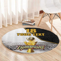 Custom Mexico Football Champion Round Carpet Aztec Pattern - Wonder Print Shop
