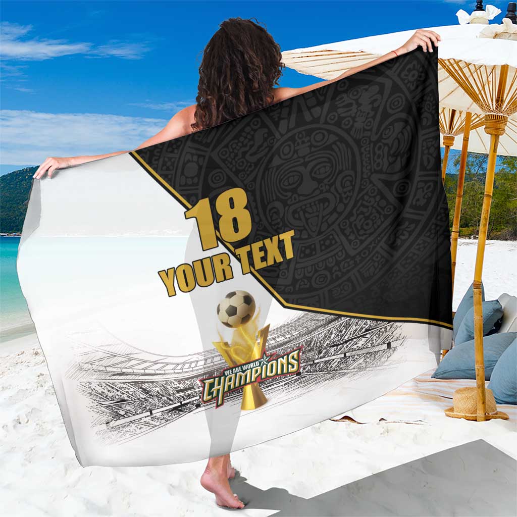 Custom Mexico Football Champion Sarong Aztec Pattern - Wonder Print Shop