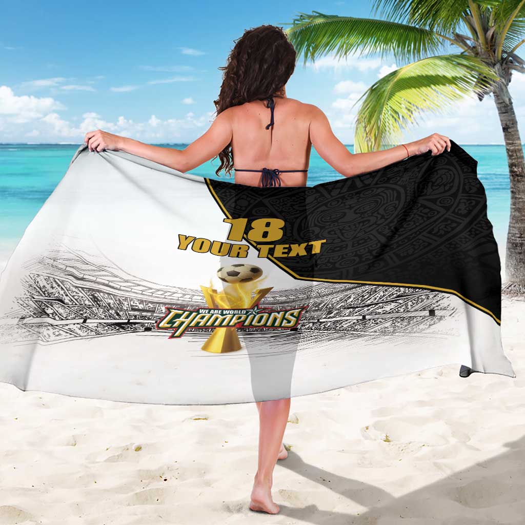 Custom Mexico Football Champion Sarong Aztec Pattern - Wonder Print Shop