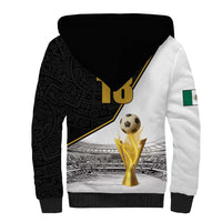 Custom Mexico Football Champion Sherpa Hoodie Aztec Pattern - Wonder Print Shop