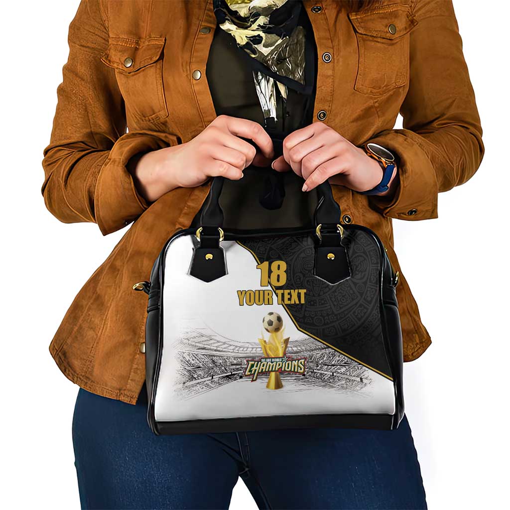 Custom Mexico Football Champion Shoulder Handbag Aztec Pattern - Wonder Print Shop