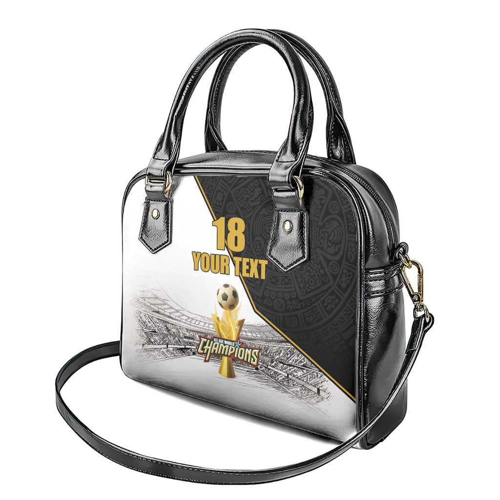 Custom Mexico Football Champion Shoulder Handbag Aztec Pattern - Wonder Print Shop
