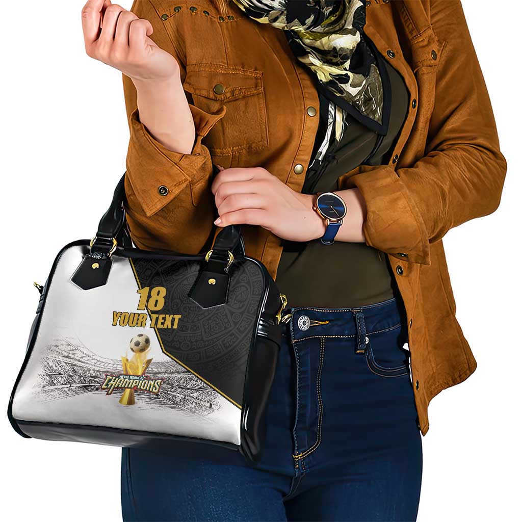 Custom Mexico Football Champion Shoulder Handbag Aztec Pattern - Wonder Print Shop
