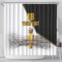 Custom Mexico Football Champion Shower Curtain Aztec Pattern - Wonder Print Shop