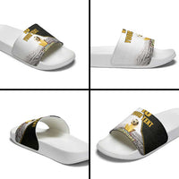 Custom Mexico Football Champion Slide Sandals Aztec Pattern - Wonder Print Shop