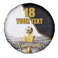 Custom Mexico Football Champion Spare Tire Cover Aztec Pattern - Wonder Print Shop