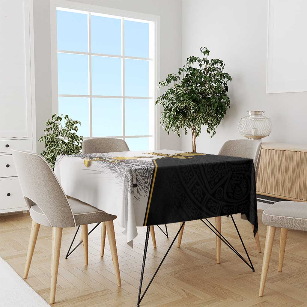 Custom Mexico Football Champion Tablecloth Aztec Pattern - Wonder Print Shop