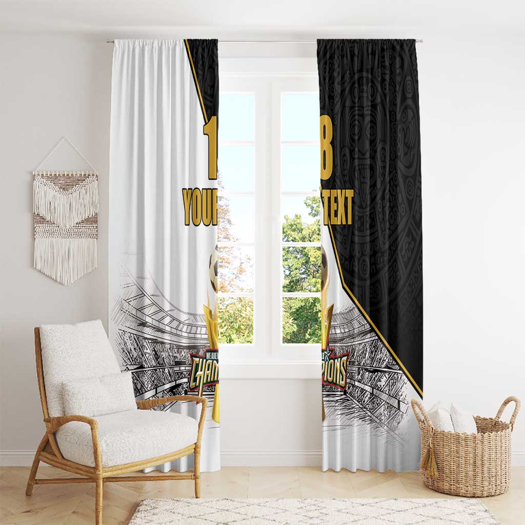 Custom Mexico Football Champion Window Curtain Aztec Pattern - Wonder Print Shop