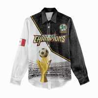 Custom Mexico Football Champion Women Casual Shirt Aztec Pattern - Wonder Print Shop