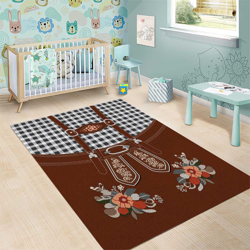 Oktoberfest Lederhosen Costume Area Rug German Beer Festival - Wonder Print Shop