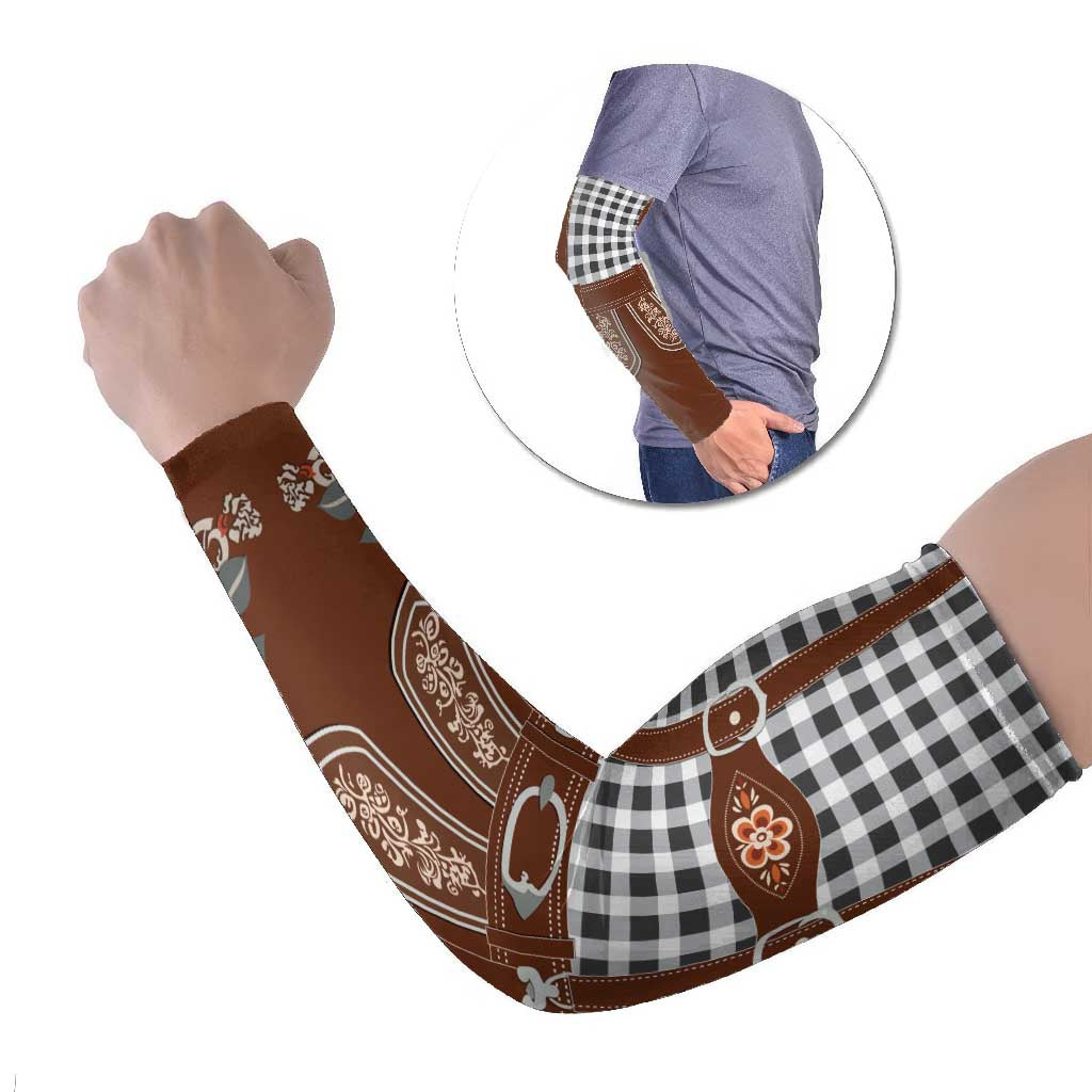 Oktoberfest Lederhosen Costume Arm Sleeves German Beer Festival - Wonder Print Shop